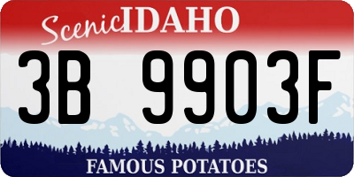 ID license plate 3B9903F
