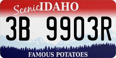 ID license plate 3B9903R