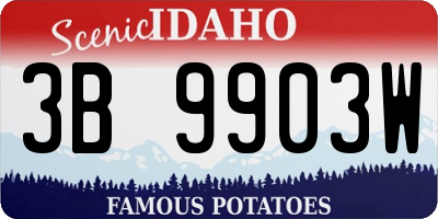 ID license plate 3B9903W