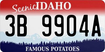 ID license plate 3B9904A