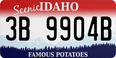 ID license plate 3B9904B