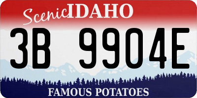ID license plate 3B9904E