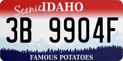 ID license plate 3B9904F