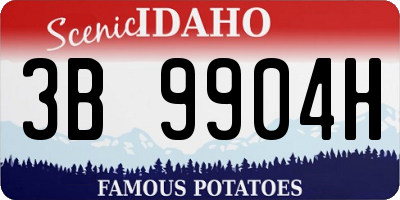 ID license plate 3B9904H