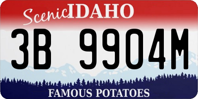 ID license plate 3B9904M
