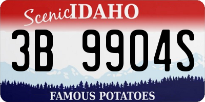 ID license plate 3B9904S