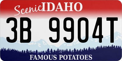 ID license plate 3B9904T
