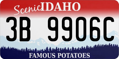 ID license plate 3B9906C