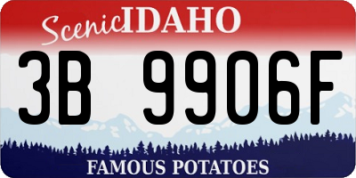ID license plate 3B9906F