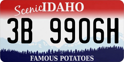 ID license plate 3B9906H