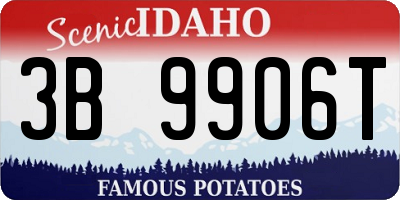 ID license plate 3B9906T