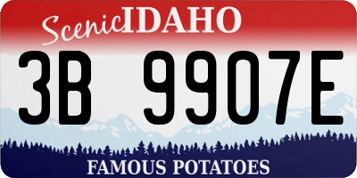 ID license plate 3B9907E