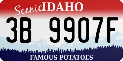 ID license plate 3B9907F