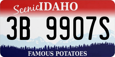 ID license plate 3B9907S