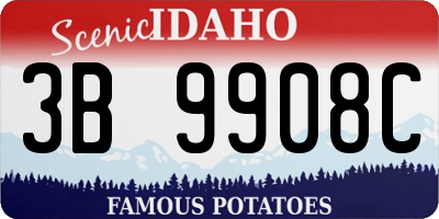 ID license plate 3B9908C