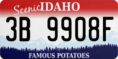 ID license plate 3B9908F