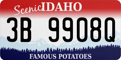 ID license plate 3B9908Q