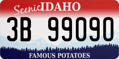 ID license plate 3B9909O