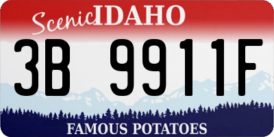 ID license plate 3B9911F