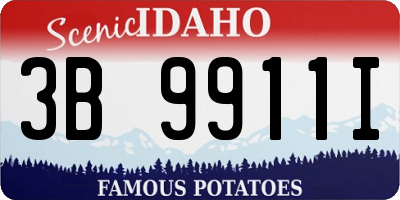 ID license plate 3B9911I