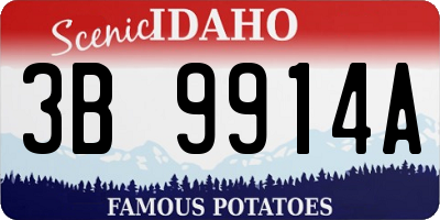 ID license plate 3B9914A