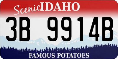 ID license plate 3B9914B