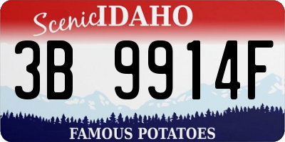 ID license plate 3B9914F