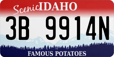 ID license plate 3B9914N