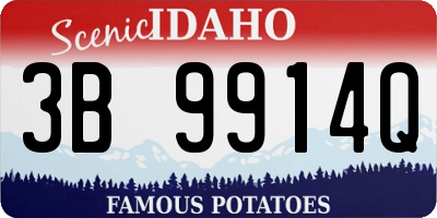 ID license plate 3B9914Q