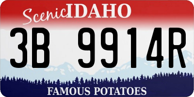 ID license plate 3B9914R