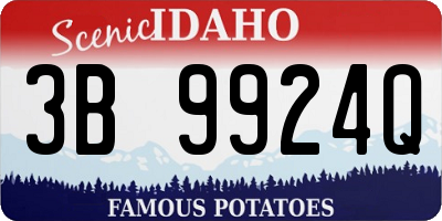 ID license plate 3B9924Q