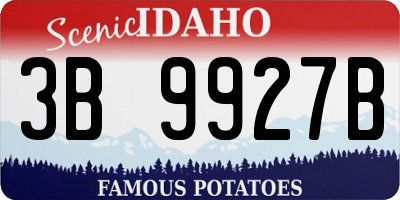 ID license plate 3B9927B