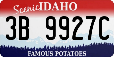 ID license plate 3B9927C