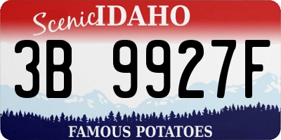 ID license plate 3B9927F