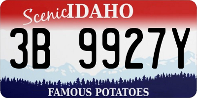 ID license plate 3B9927Y