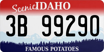 ID license plate 3B9929O