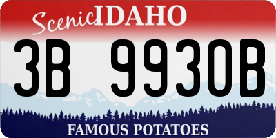 ID license plate 3B9930B