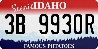 ID license plate 3B9930R