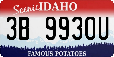 ID license plate 3B9930U