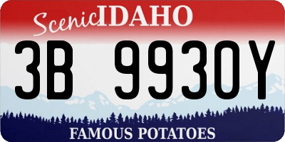 ID license plate 3B9930Y