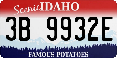 ID license plate 3B9932E