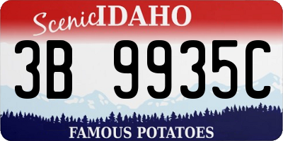 ID license plate 3B9935C