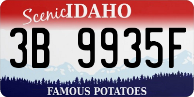 ID license plate 3B9935F