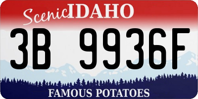 ID license plate 3B9936F