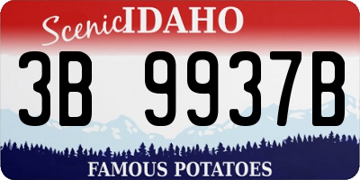 ID license plate 3B9937B