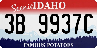 ID license plate 3B9937C