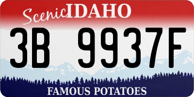 ID license plate 3B9937F