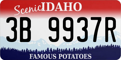 ID license plate 3B9937R