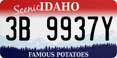 ID license plate 3B9937Y