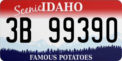 ID license plate 3B9939O